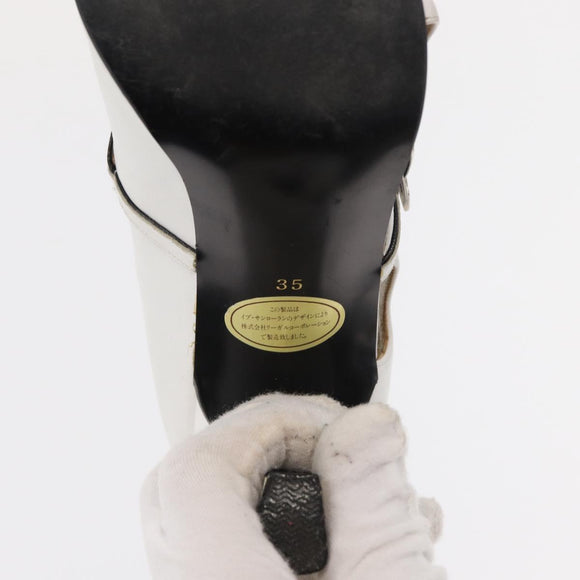 Salvatore Ferragamo Pumps Shoes Leather 35 White Auth am9795