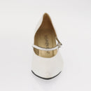 Salvatore Ferragamo Pumps Shoes Leather 35 White Auth am9795-25