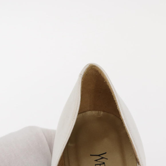 Salvatore Ferragamo Pumps Shoes Leather 35 White Auth am9795