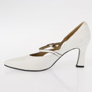 Salvatore Ferragamo Pumps Shoes Leather 35 White Auth am9795-5