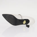 Salvatore Ferragamo Pumps Shoes Leather 35 White Auth am9795-7