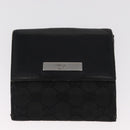 GUCCI GG Canvas Wallet Leather 3 Set Black Auth am9797-2