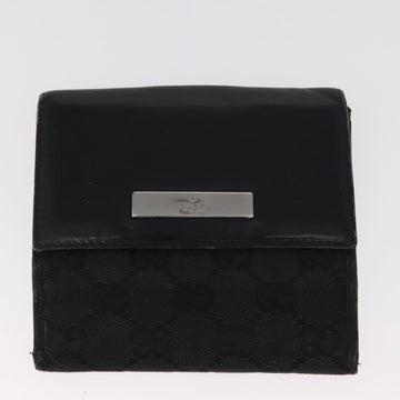 GUCCI GG Canvas Wallet Leather 3 Set Black Auth am9797 - 0