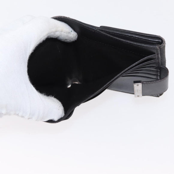 GUCCI GG Canvas Wallet Leather 3 Set Black Auth am9797