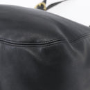 Coach Tote Bag Leather Black Gold Auth am9799-12