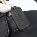 Coach Tote Bag Leather Black Gold Auth am9799-14