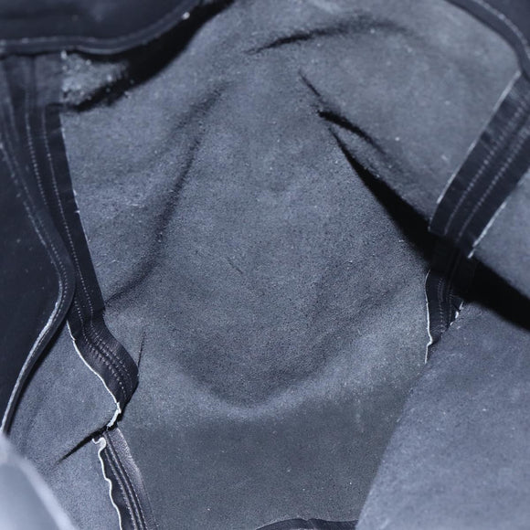 Coach Tote Bag Leather Black Gold Auth am9799