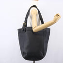 Coach Tote Bag Leather Black Gold Auth am9799-21