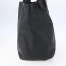 Coach Tote Bag Leather Black Gold Auth am9799-5