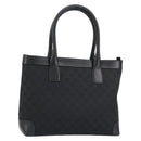 GUCCI GG Canvas Tote Bag Black Silver 33890 Auth am9800-1