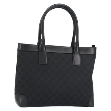 GUCCI GG Canvas Tote Bag Black Silver 33890 Auth am9800