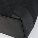 GUCCI GG Canvas Tote Bag Black Silver 33890 Auth am9800-8