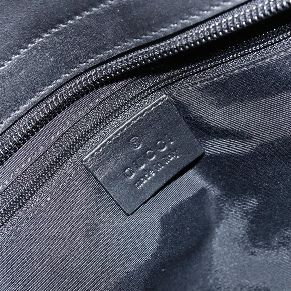 GUCCI GG Canvas Tote Bag Black Silver 33890 Auth am9800