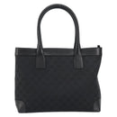 GUCCI GG Canvas Tote Bag Black Silver 33890 Auth am9800-13