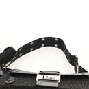 Christian Dior Trotter Canvas Street Chic Shoulder Bag Black Silver Auth am9801V-12