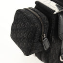 Christian Dior Trotter Canvas Street Chic Shoulder Bag Black Silver Auth am9801V-18