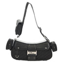 Christian Dior Trotter Canvas Street Chic Shoulder Bag Black Silver Auth am9801V-2