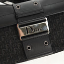 Christian Dior Trotter Canvas Street Chic Shoulder Bag Black Silver Auth am9801V-20