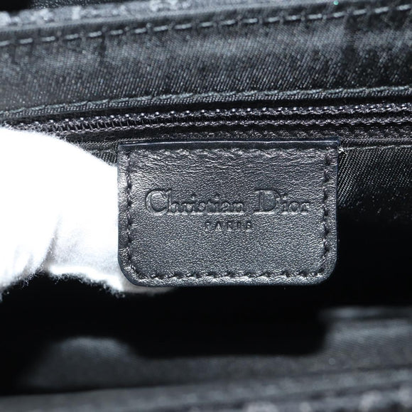 Christian Dior Trotter Canvas Street Chic Shoulder Bag Black Silver Auth am9801V