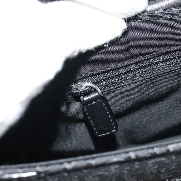 Christian Dior Trotter Canvas Street Chic Shoulder Bag Black Silver Auth am9801V