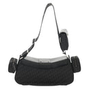 Christian Dior Trotter Canvas Street Chic Shoulder Bag Black Silver Auth am9801V-3