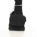 Christian Dior Trotter Canvas Street Chic Shoulder Bag Black Silver Auth am9801V-4