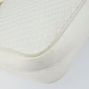 BALLY Chain Shoulder Bag Leather White Gold Auth am9802-16