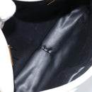 BALLY Chain Shoulder Bag Leather White Gold Auth am9802-11