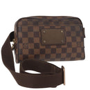 LOUIS VUITTON Damier Ebene Bum Bag Brooklyn Waist Bag N41101 LV Auth am9803-1