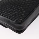 BALLY Chain Shoulder Bag Leather Black Gold Auth am9804-13