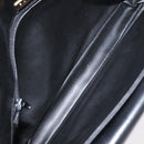 BALLY Chain Shoulder Bag Leather Black Gold Auth am9804-18