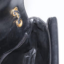BALLY Chain Shoulder Bag Leather Black Gold Auth am9804-19
