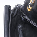 BALLY Chain Shoulder Bag Leather Black Gold Auth am9804-20