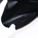 BALLY Chain Shoulder Bag Leather Black Gold Auth am9804-23