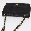 BALLY Chain Shoulder Bag Leather Black Gold Auth am9804-6