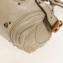 Chloe Paddington Mini Hand Bag Leather Beige Silver gold Auth am9806V-12
