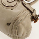 Chloe Paddington Mini Hand Bag Leather Beige Silver gold Auth am9806V-14