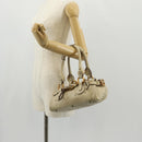 Chloe Paddington Mini Hand Bag Leather Beige Silver gold Auth am9806V-24