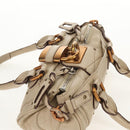 Chloe Paddington Mini Hand Bag Leather Beige Silver gold Auth am9806V-6