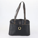 PRADA Christian Dior Hand Bag Nylon PVC 2 Set Black Gold Auth am9808-2