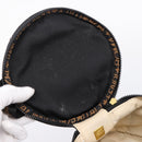 FENDI Pecan Canvas Vanity Pouch 2 Set Black Brown Auth am9810-10