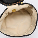 FENDI Pecan Canvas Vanity Pouch 2 Set Black Brown Auth am9810-11