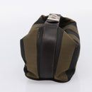 FENDI Pecan Canvas Vanity Pouch 2 Set Black Brown Auth am9810-15
