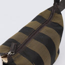FENDI Pecan Canvas Vanity Pouch 2 Set Black Brown Auth am9810-17