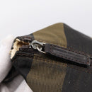 FENDI Pecan Canvas Vanity Pouch 2 Set Black Brown Auth am9810-18