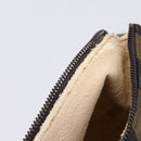 FENDI Pecan Canvas Vanity Pouch 2 Set Black Brown Auth am9810-21