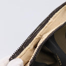 FENDI Pecan Canvas Vanity Pouch 2 Set Black Brown Auth am9810-22