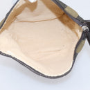 FENDI Pecan Canvas Vanity Pouch 2 Set Black Brown Auth am9810-23