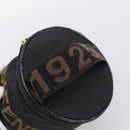 FENDI Pecan Canvas Vanity Pouch 2 Set Black Brown Auth am9810-5