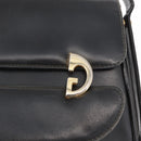 GUCCI Shoulder Bag Leather Black Gold Auth am9811-17